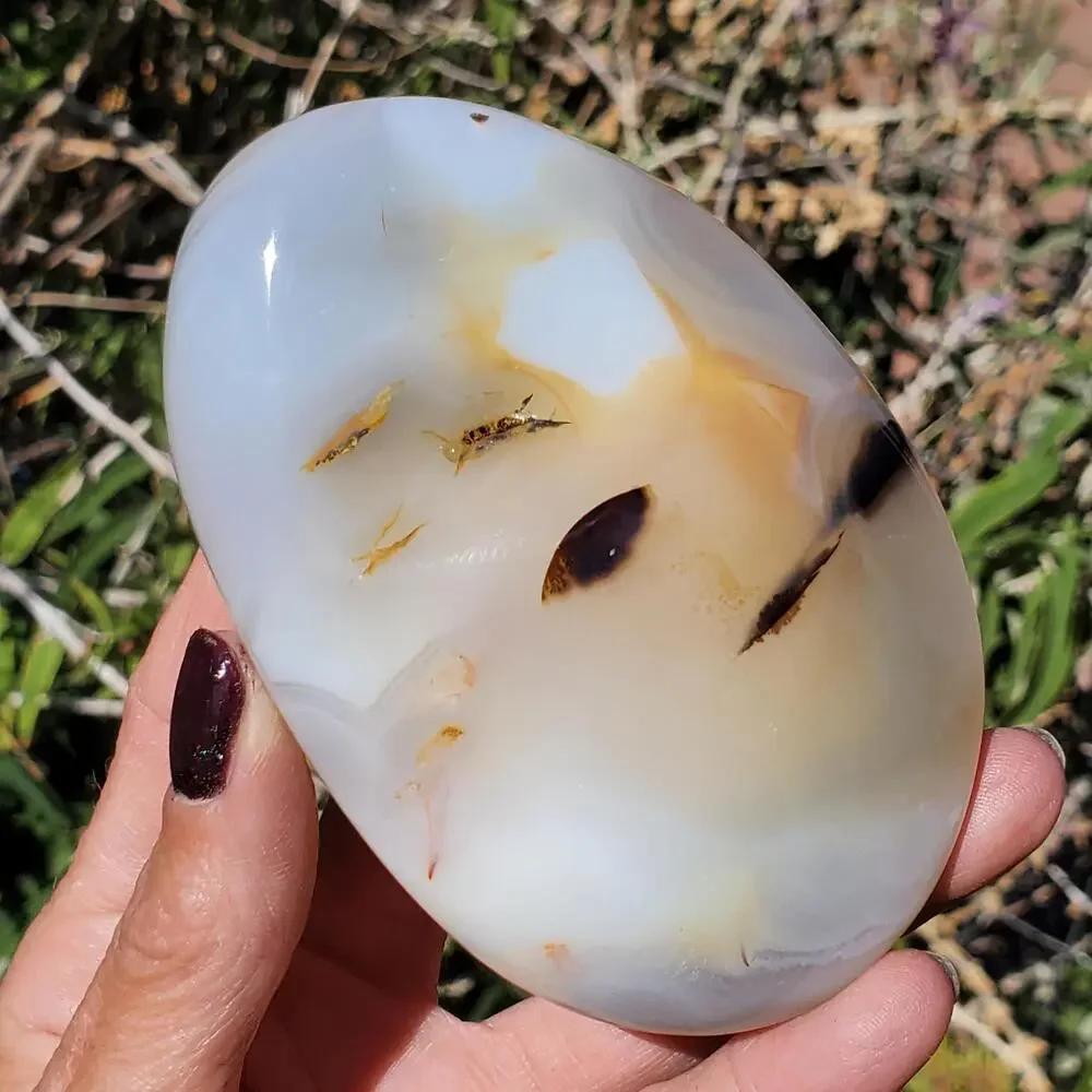 Dendritic Agate Purple Inclusions Freeform Quality Crystal 262 Grams